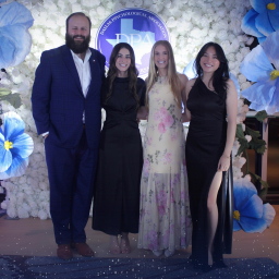 UTSW doctoral candidates Matt Hutnyan, Sarah Taghavi (current DPA Student Representative), Savanna Dieste  and Vanessa Le standing in a line