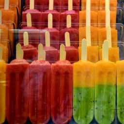 Multicolored fruit ice popsicles - used under creative commons license - unknown creator