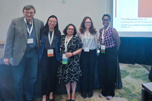 Dr. Bernice Yau (second from the left) and Dr. Lia Thomas (fifth) attend AADPRT 2026.