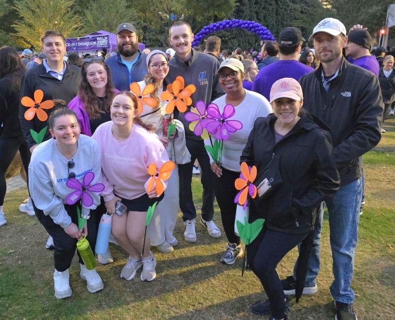 A group of volunteers at the Alzheimer's Walk 2025