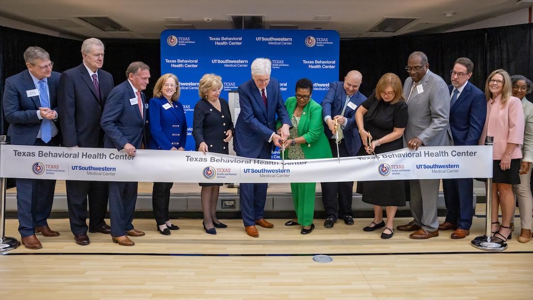 Several local and state leaders cut the ribbon on the new Texas Behavioral Health Center