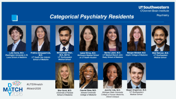 Head and shoulder photos of our Categorical Psychiatry Residents 