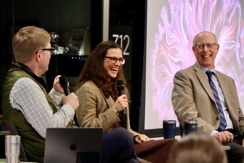 Drs. Jennifer Coughlin and C. Munro Cullum have a discussion in the Moody Speaker Series.