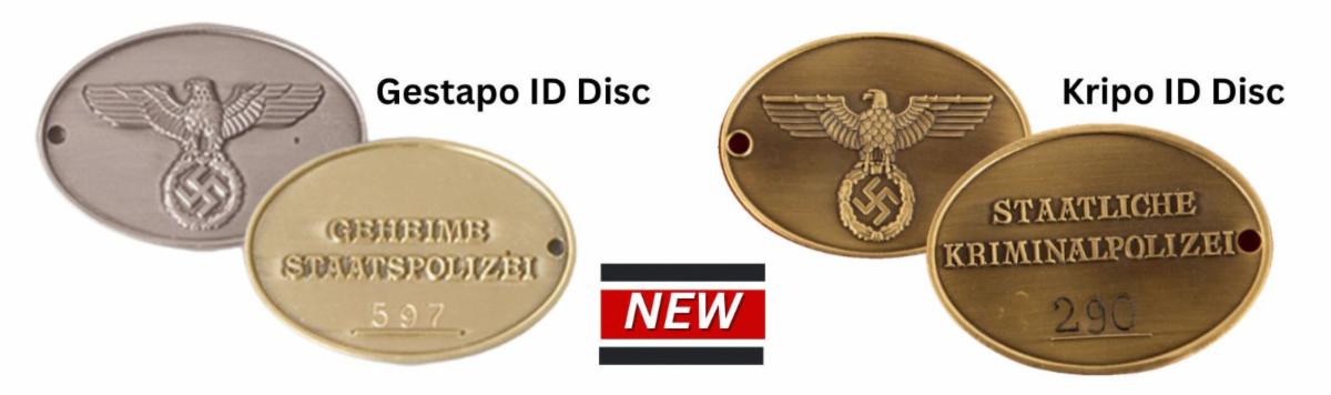 Gestapo and Kripo Warrant Discs - Reddick Militaria