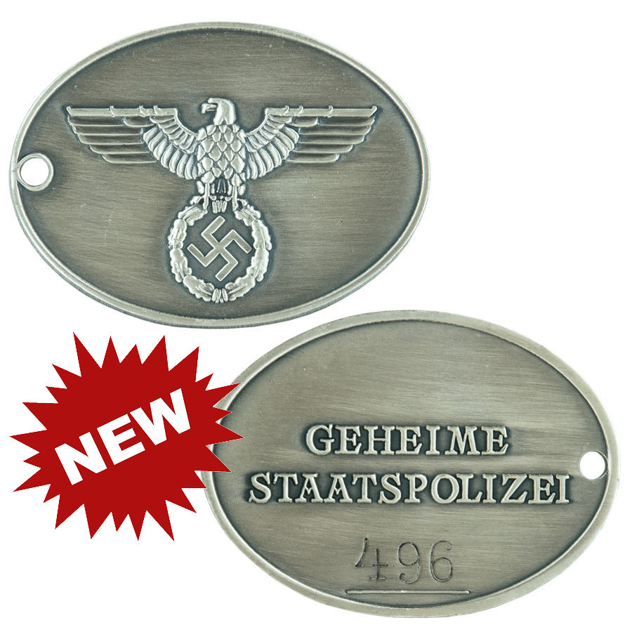 Gestapo ID Tag or Warrant Disc - Reddick Militaria
