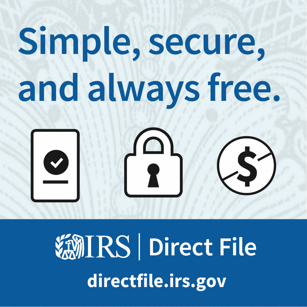 simple secure and always free irs direct file directfile.irs.gov