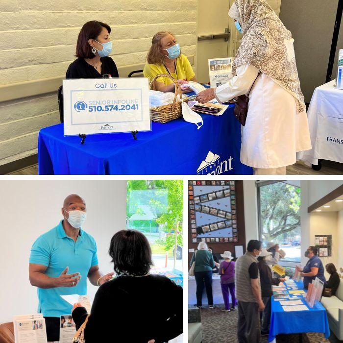 Photo collage of various fairs at the Age Well Centers 