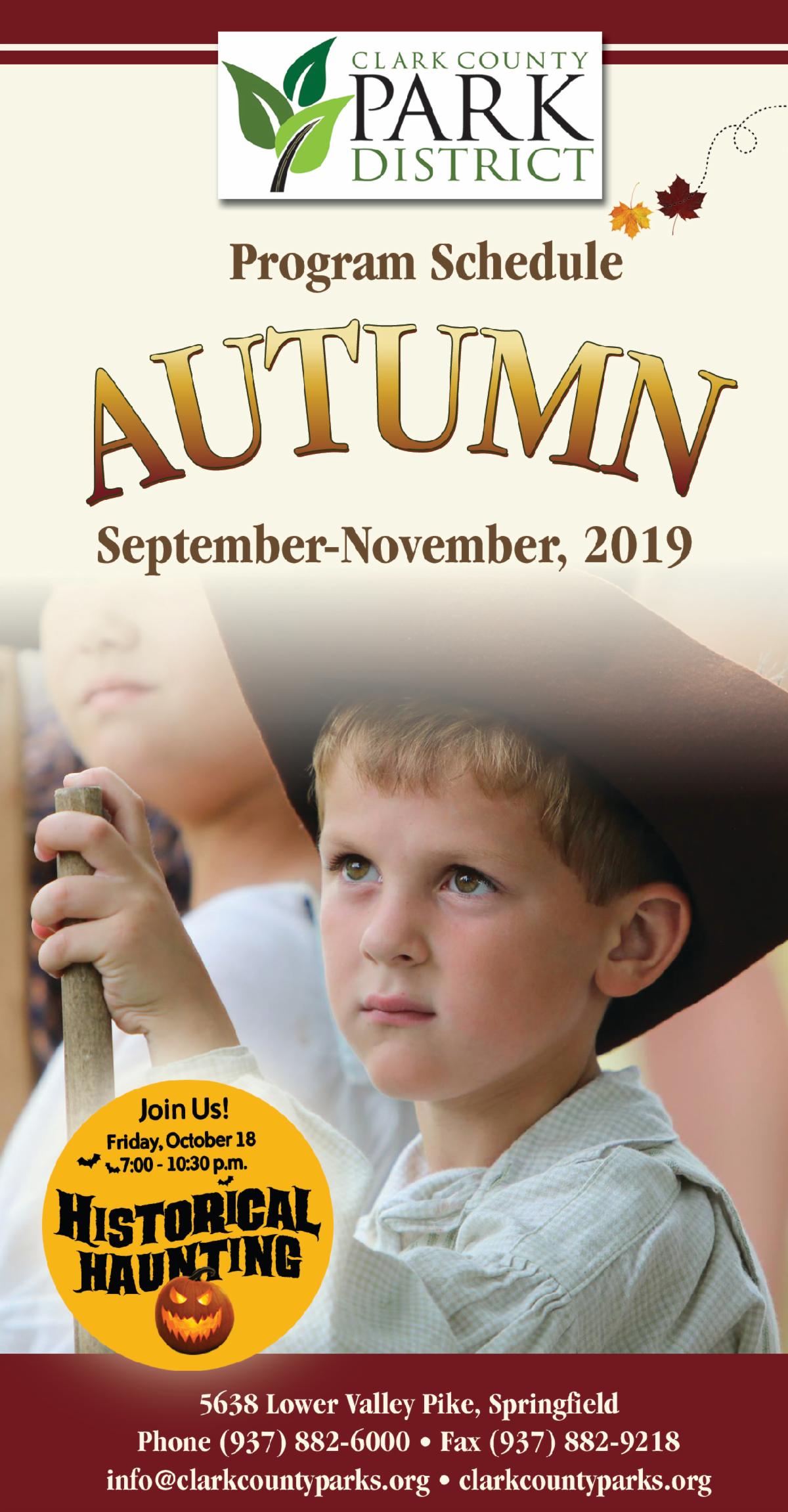 Clark County Park District Autumn Programs, 2019