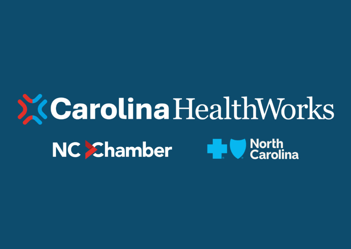 Carolina HealthWorks, NC Chamber and Blue Cross NC logos