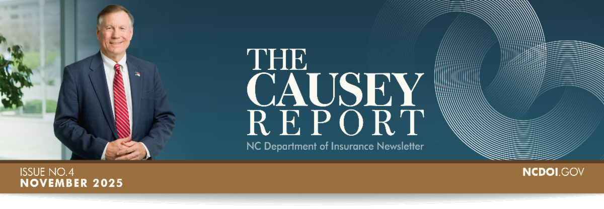 The Causey Report Banner with Photo of the Commissioner