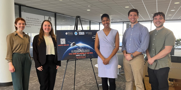 Will Parker, Maya Harris, Liz Solera and alum Thomas Roberts.