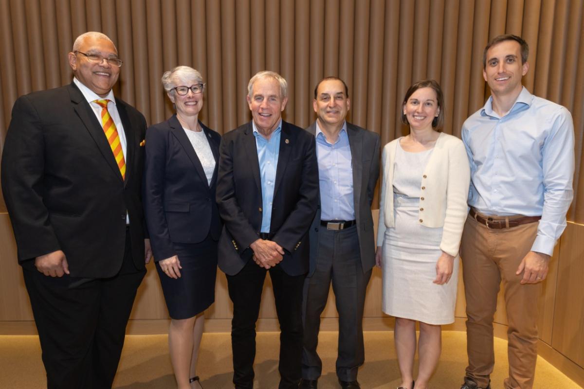 Amy Pritchett (ScD ’97), Craig Wanke (PhD ’93), John-Paul Clarke (ScD ’97), John Hansman, Julie Shah, and Brian Yutko (PhD ’14)