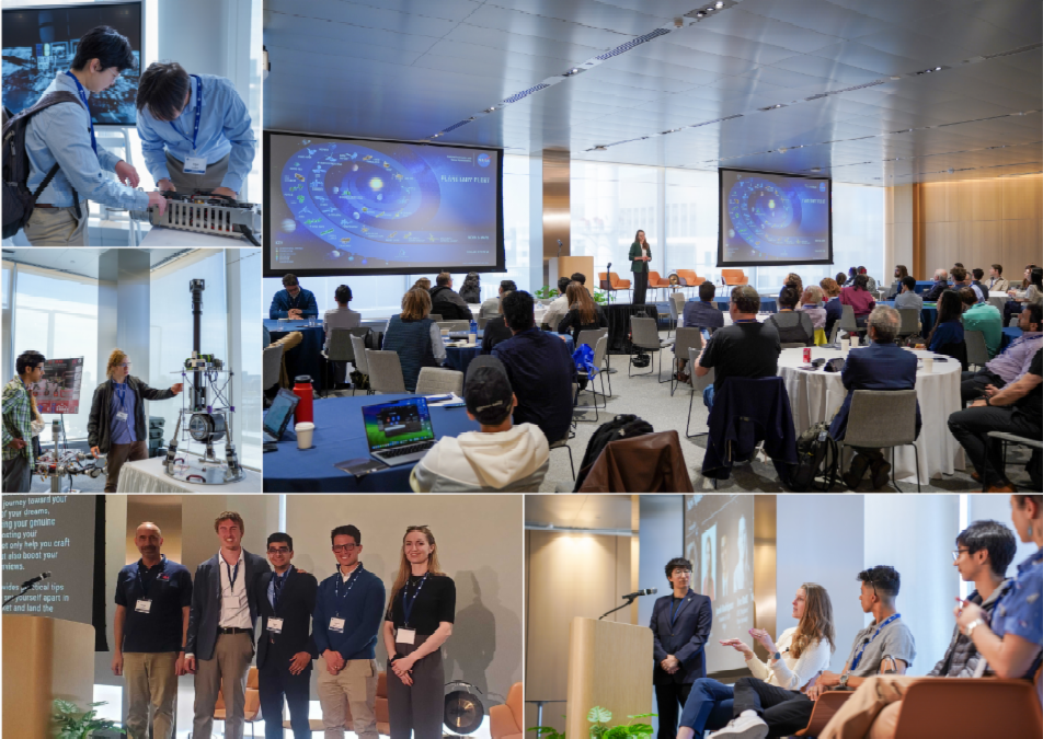 Will Parker, Maya Harris, Liz Solera and alum Thomas Roberts.