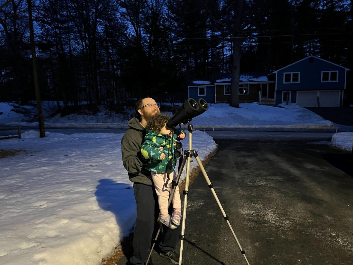 Brian and Lyra Mernoff, stargazing