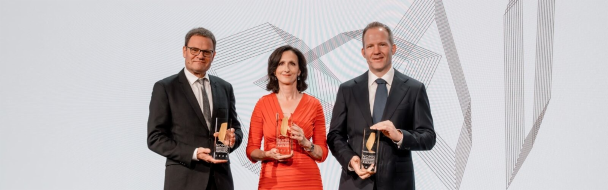 Sara Seager accepts her 2025 NOMIS award