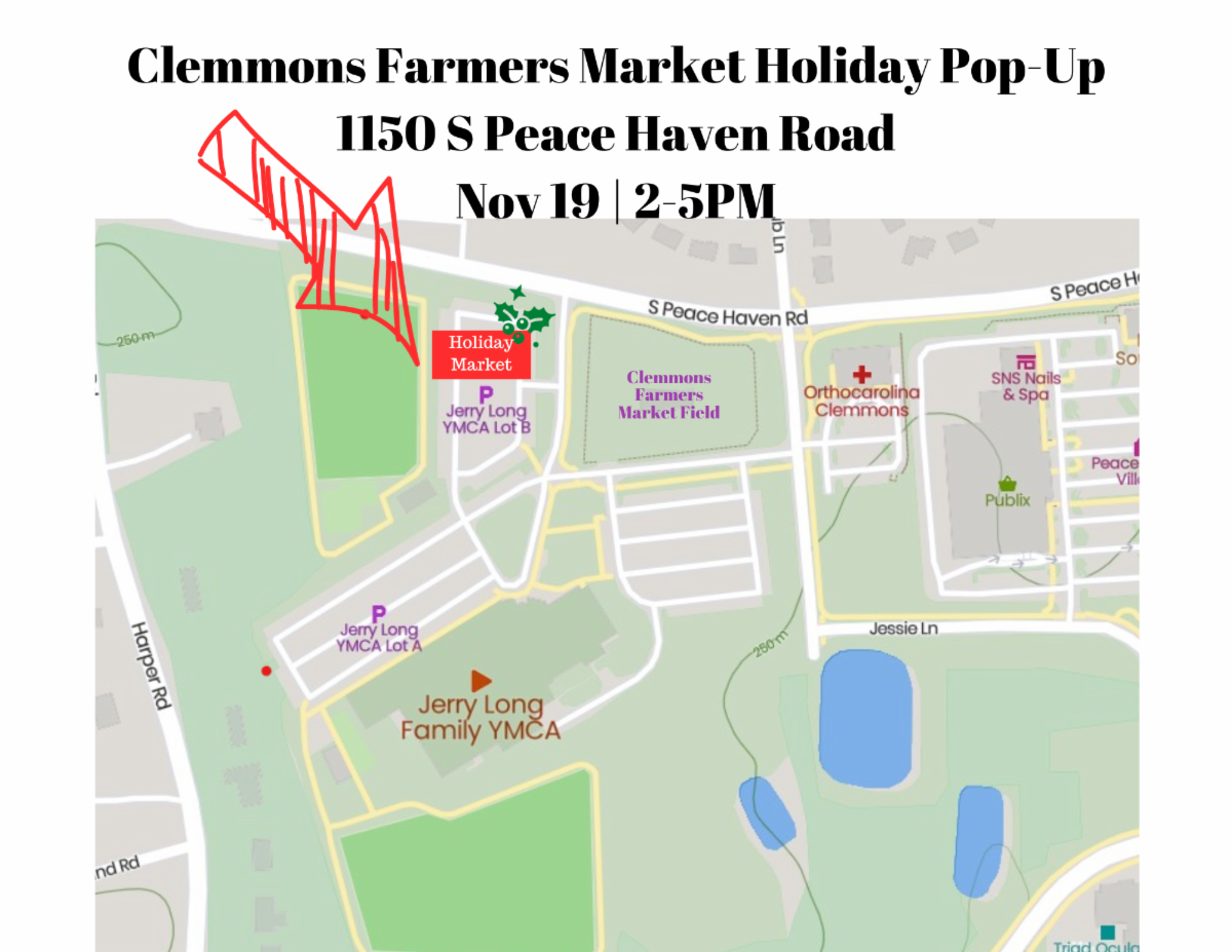 Clemmons Farmers Market Holiday PopUP on Sunday, November 19!