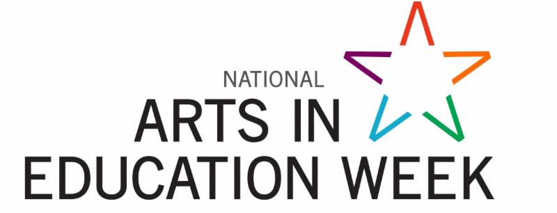 National Arts in Education Week logo comprised of words and a star with each of its points in a different color