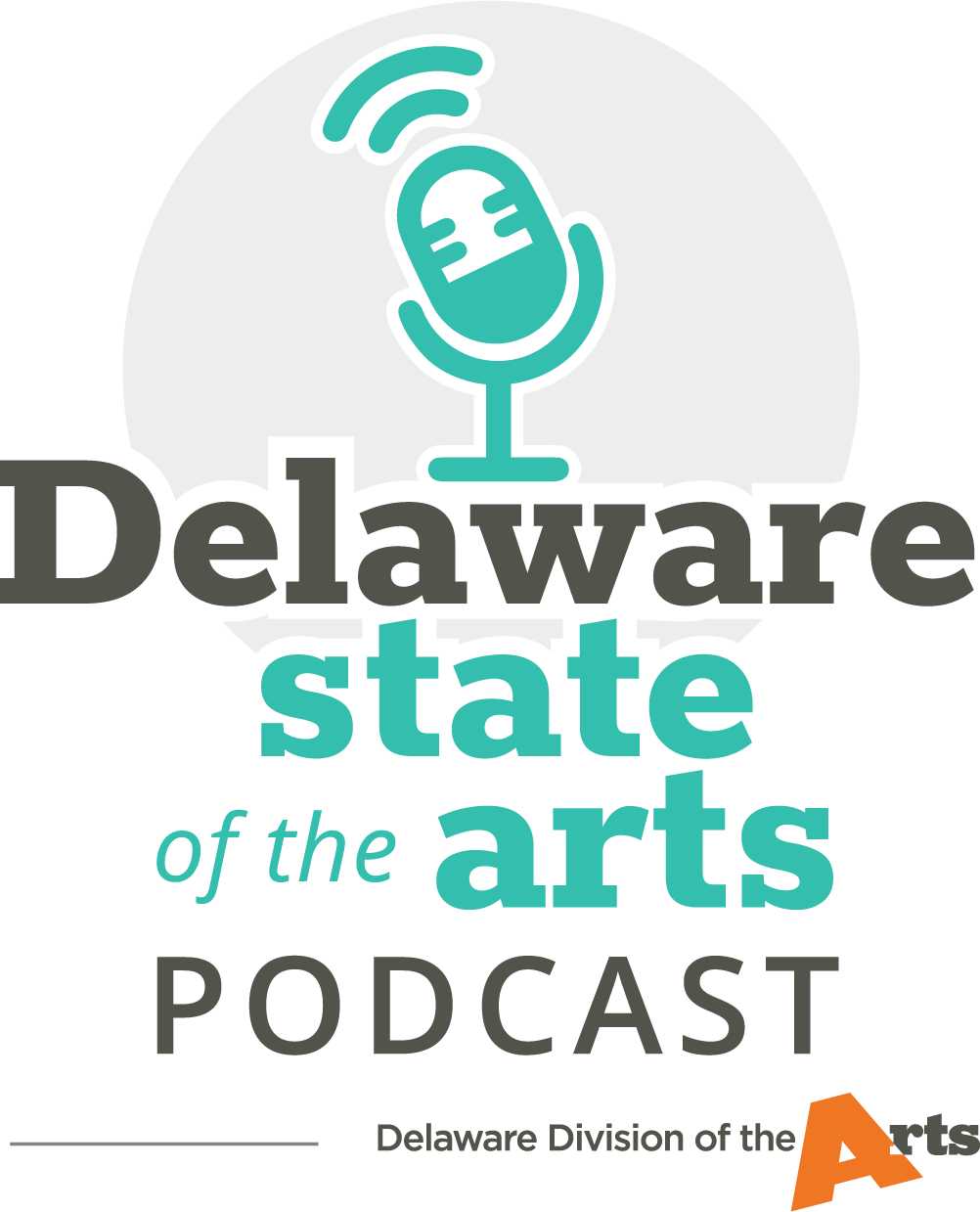 Delaware State of the Arts podcast logo with the Delaware Division of the Arts logo