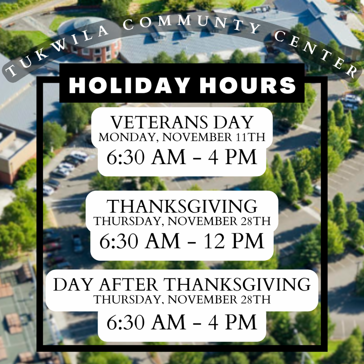 November Holiday Hours