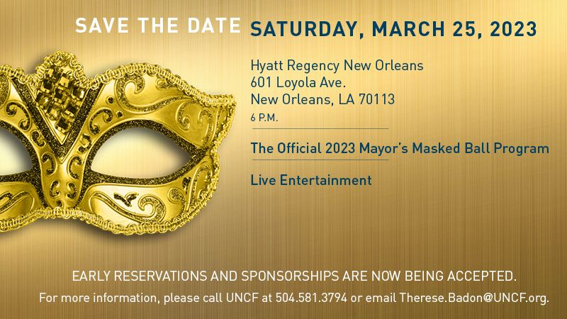 5 Days Left!!! UNCF Mayors Masked Ball