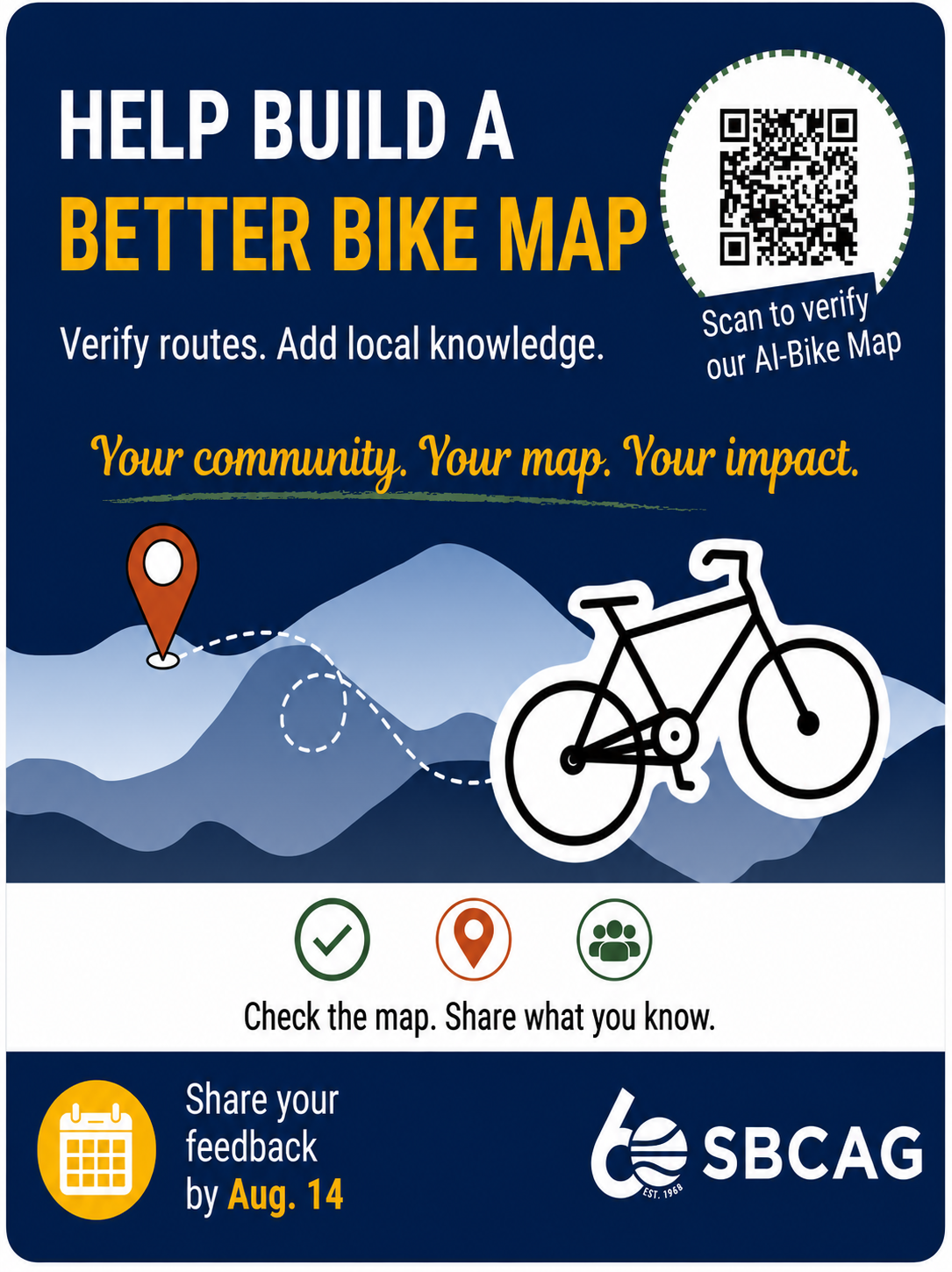 Help build a better bike map: review SBCAG’s AI-assisted countywide map and share local feedback by August 14.