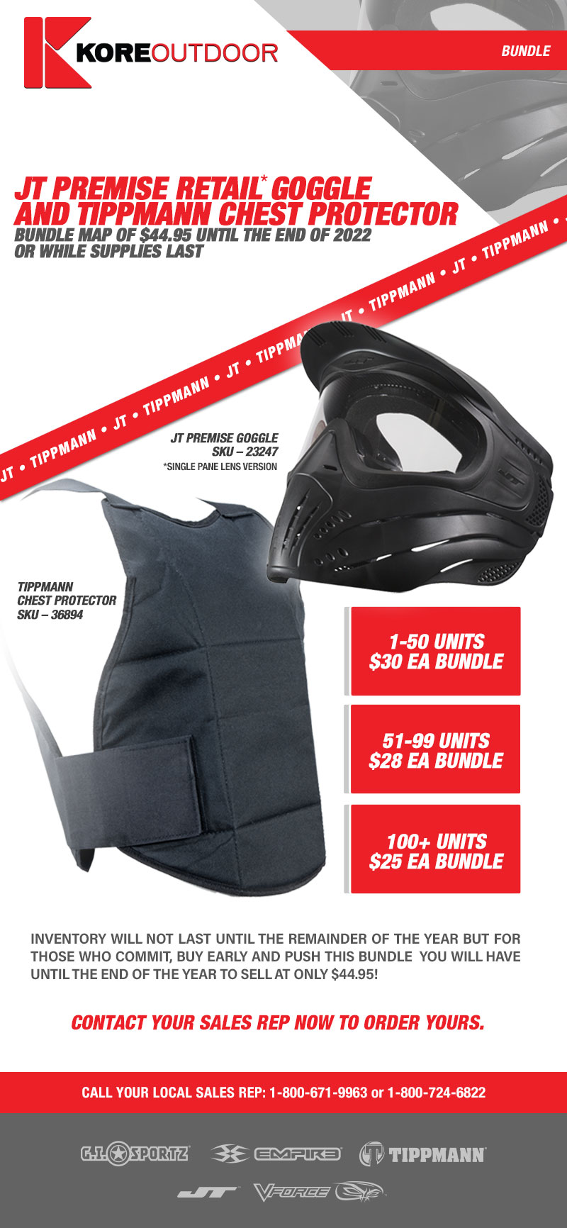 JT Premise and Tippmann Chest Protector Bundle MAP through the end of 2022