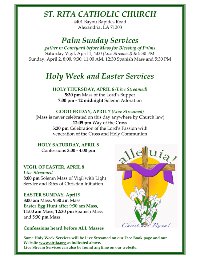 Holy weeks services