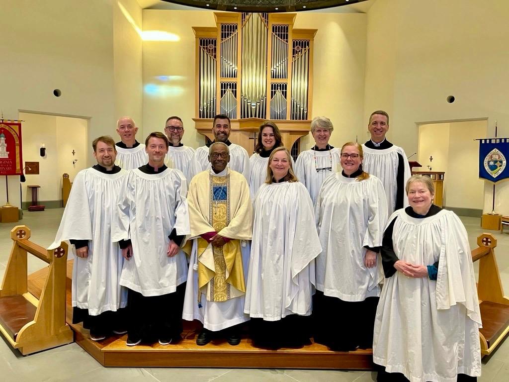 Seminarians at Virginia Theological Seminary with former Presiding Bishop Michael Curry