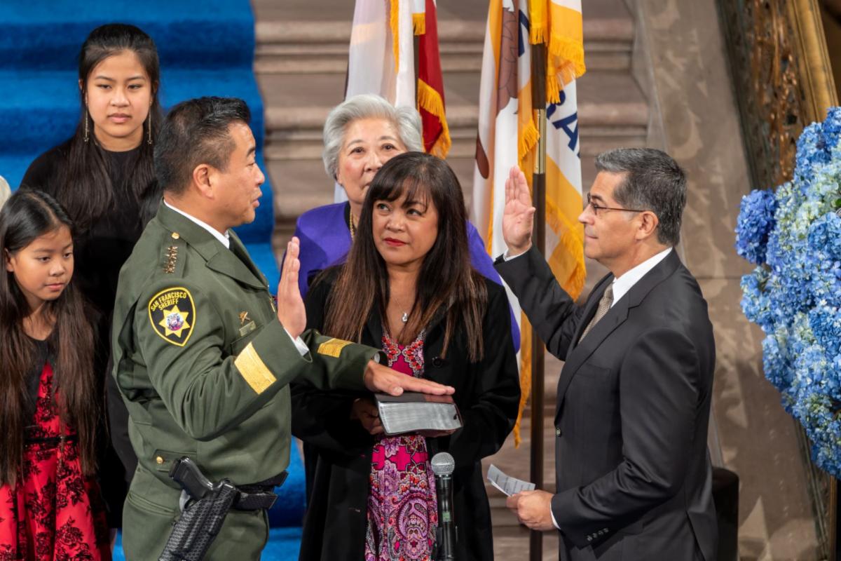 AG Becerra swears in Sheriff Miyamoto