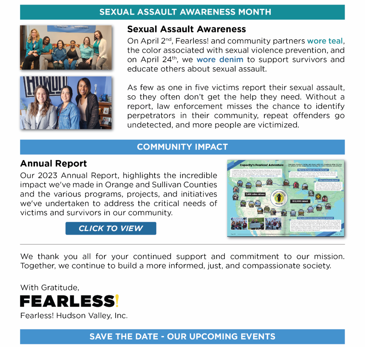 Sexual Assault Awareness Month and Community Impact