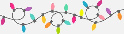 Christmas lights string. Vector illustration