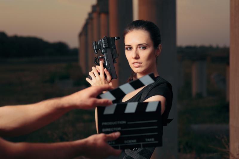 Woman Hero on set