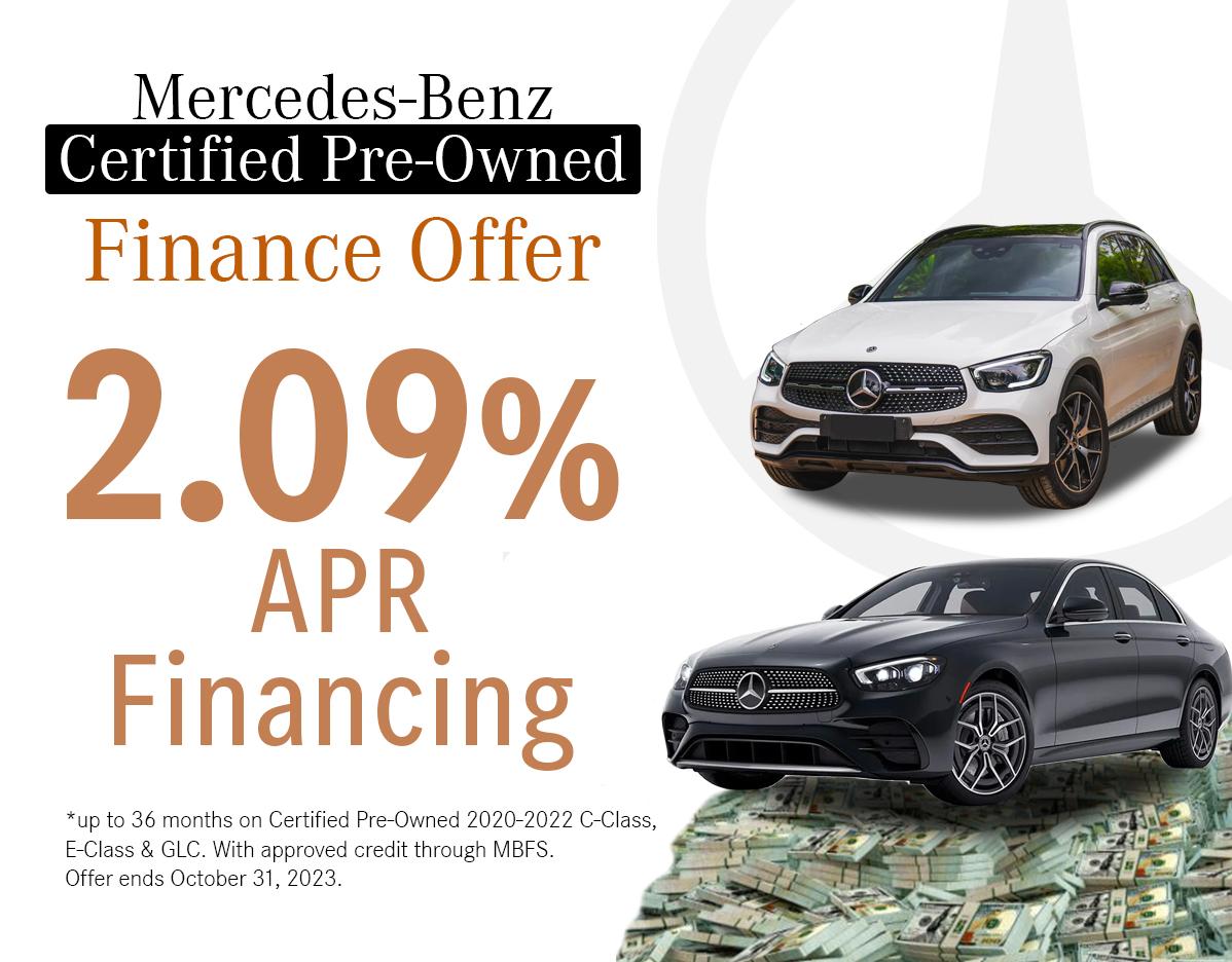 Finance Offers starting at just 2.09 APR on New & Certified PreOwned