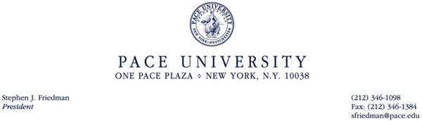 president stephen j. friedman letterhead