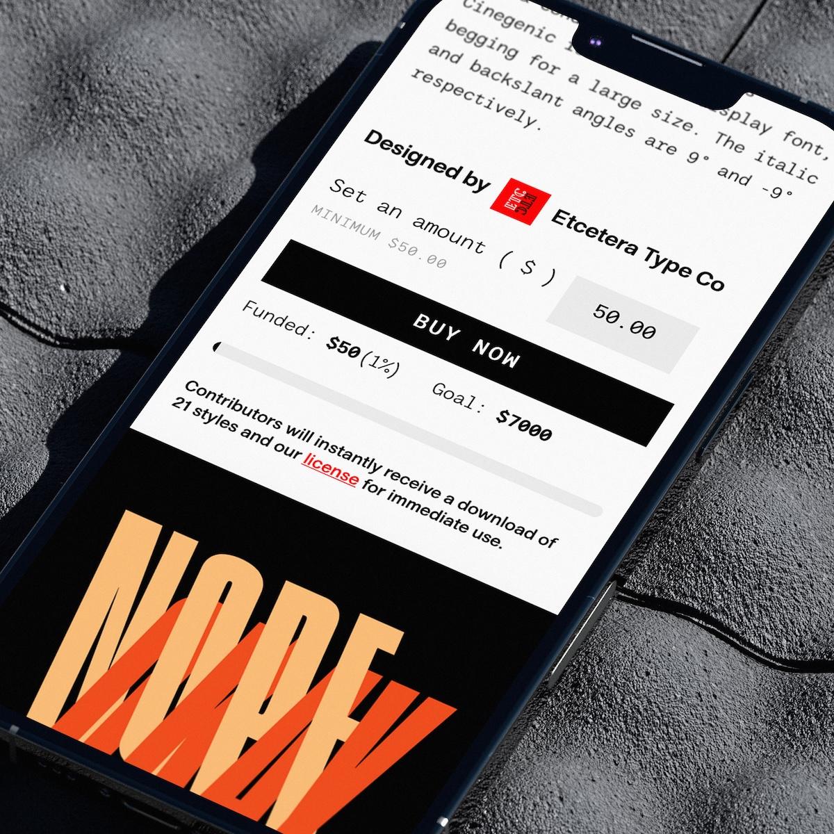 an iphone with public type works cinegenic page