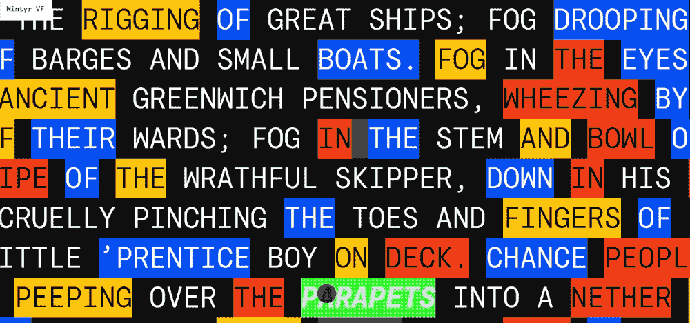 wintyr animated typeface preview