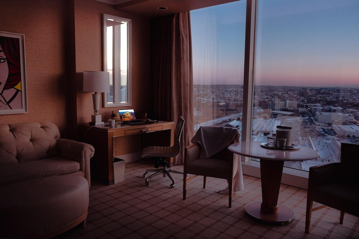 Ty's hotel room in boston