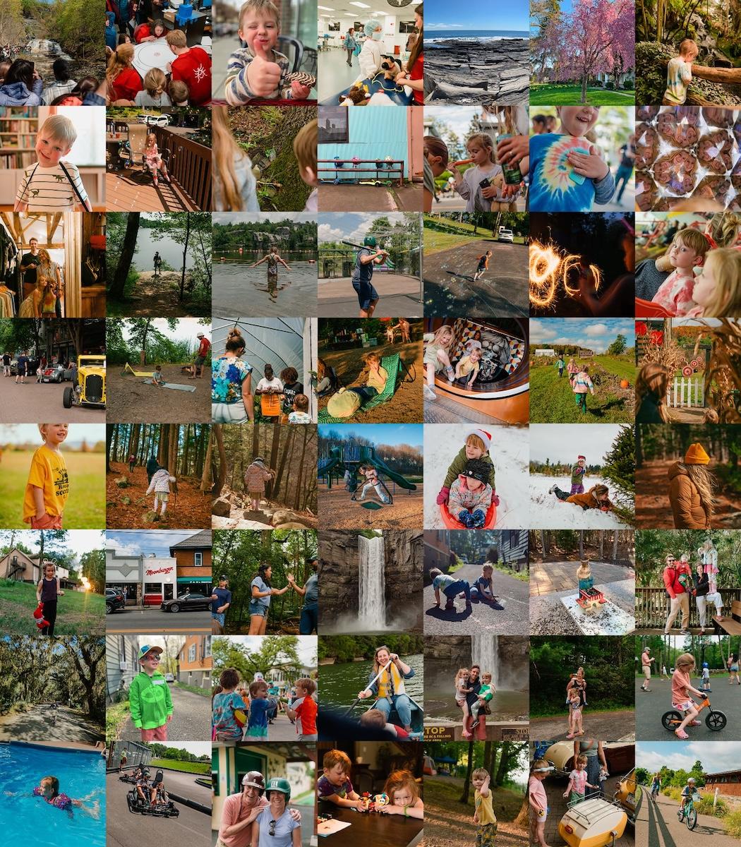 a huge photo collage