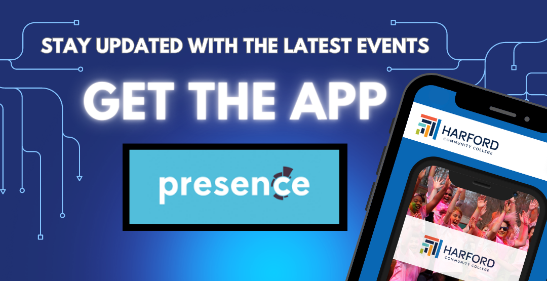 Flyer to get the app with deocrative image of phone and details in caption