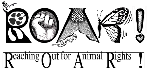 ROAR! (Reaching Out for Animal Rights!) Logo