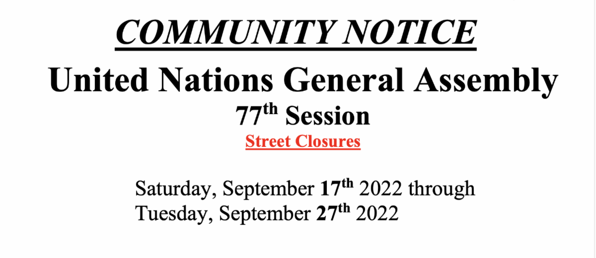 Turtle Bay Association UN General Assembly Alerts