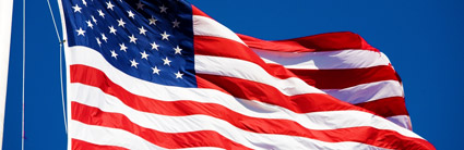 American flag waving