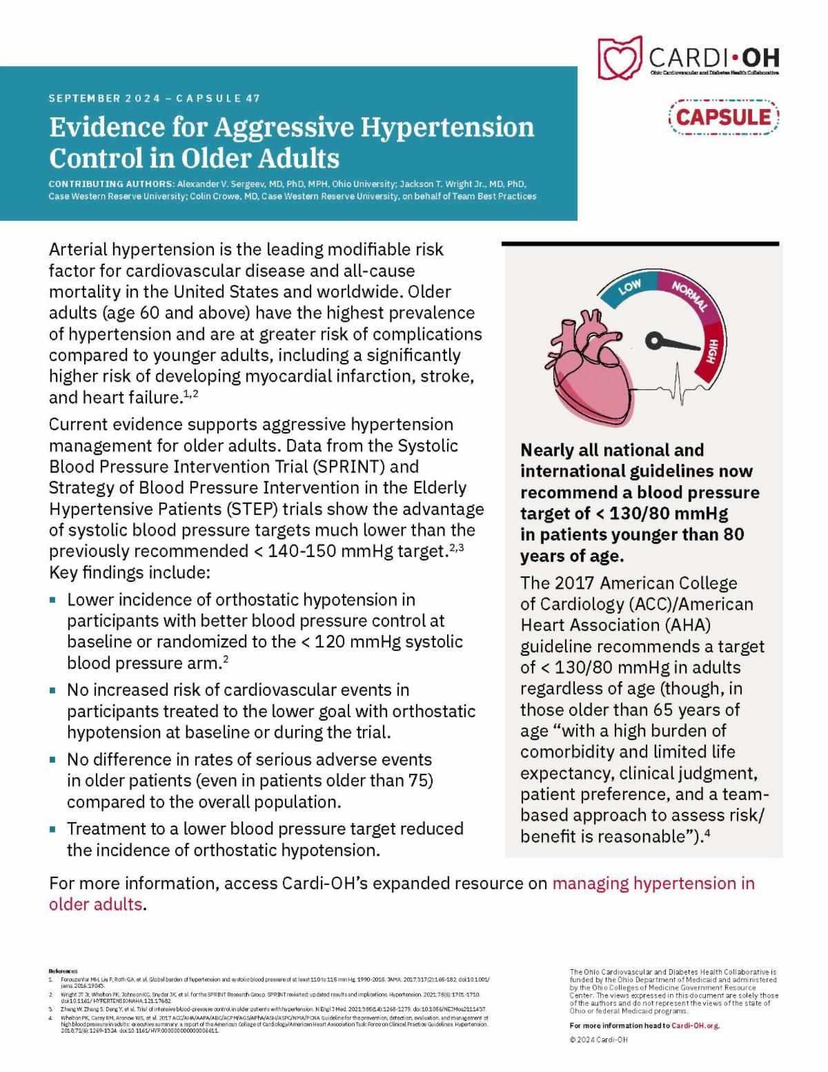 Capsule 47 - HTN Control Older Adults