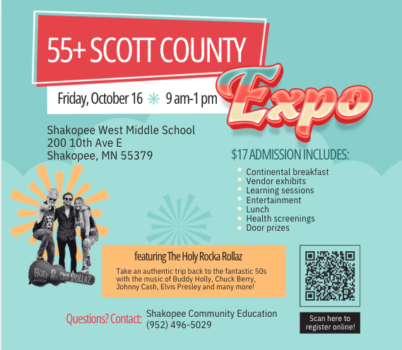 55+ Scott county expo flyer