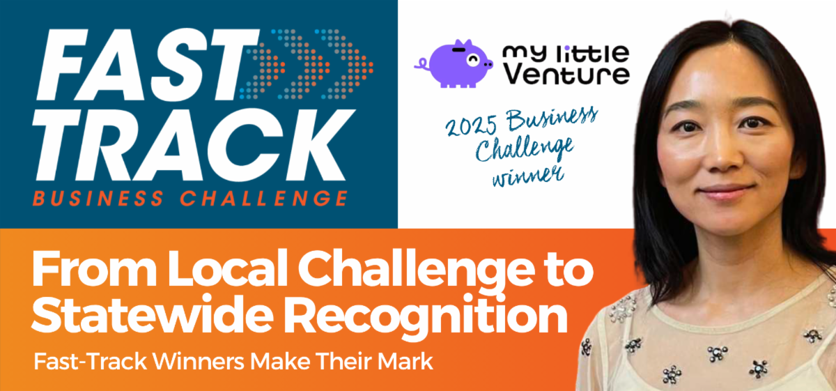 From Local Challenge to Statewide Recognition: Fast-Track Winners Make Their Mark Text with image of 2025 winner