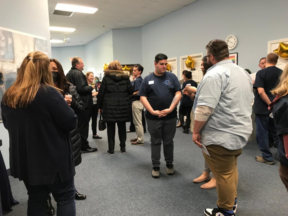 Guests mingling at the DNEM Fort Gratiot open house.