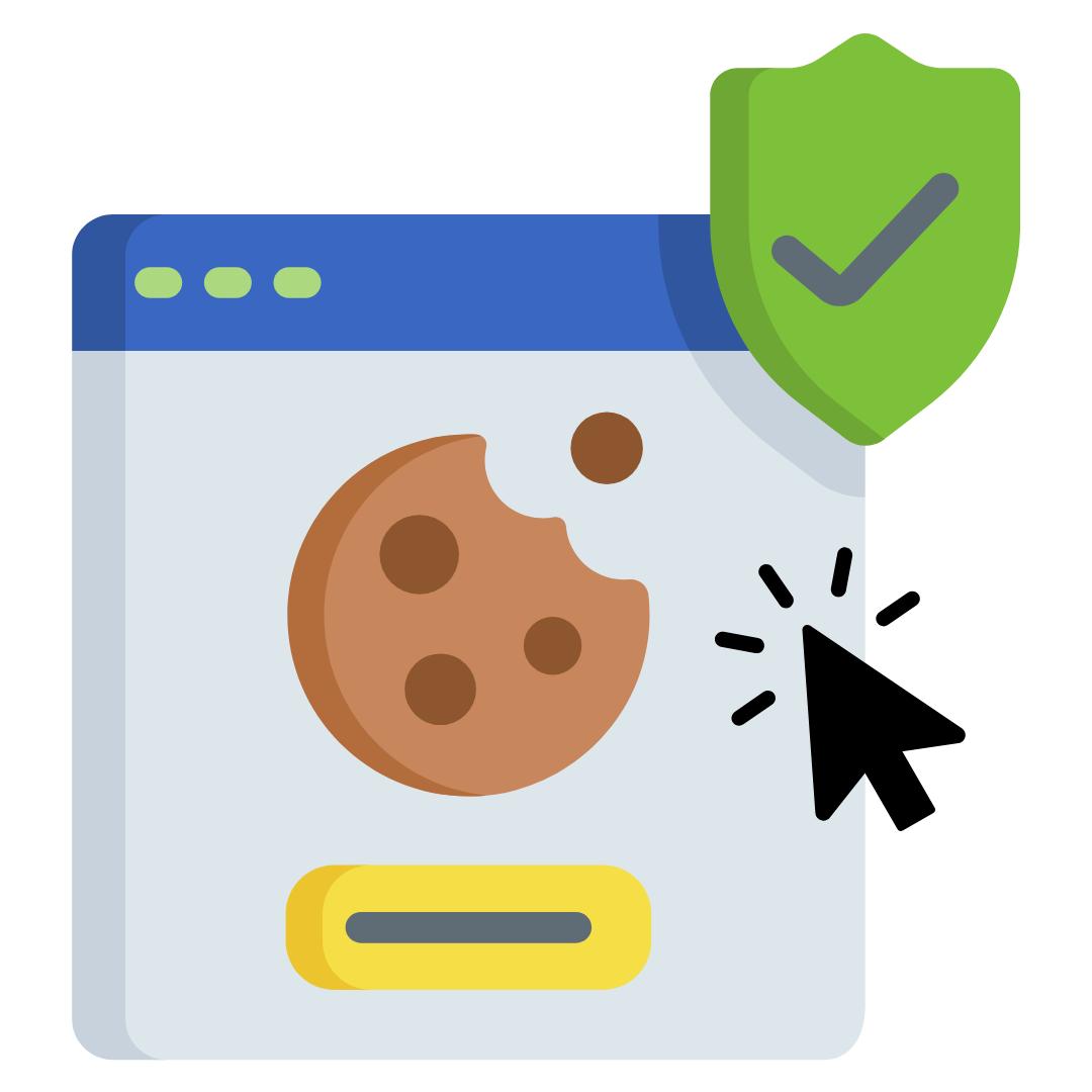 A secure website cookie consent banner