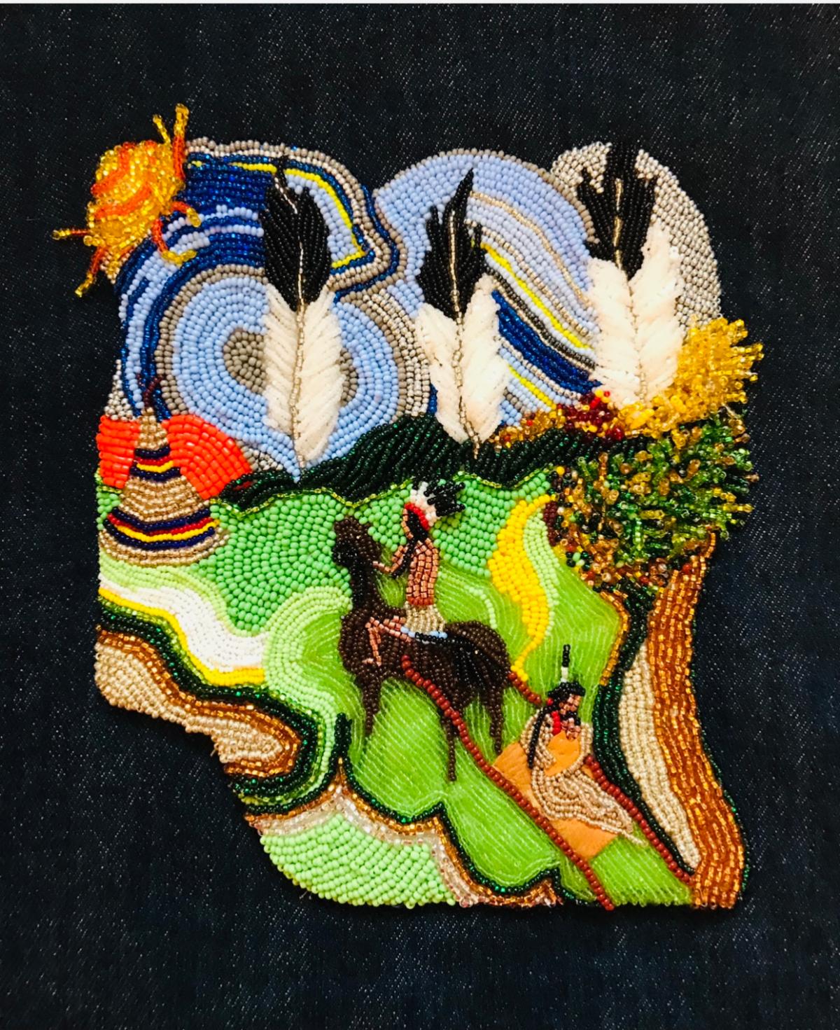 Beaded artwork by Carol Diaz.