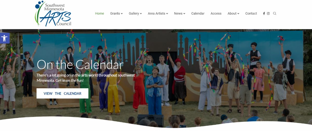 Screenshot of the top of SMAC's new website