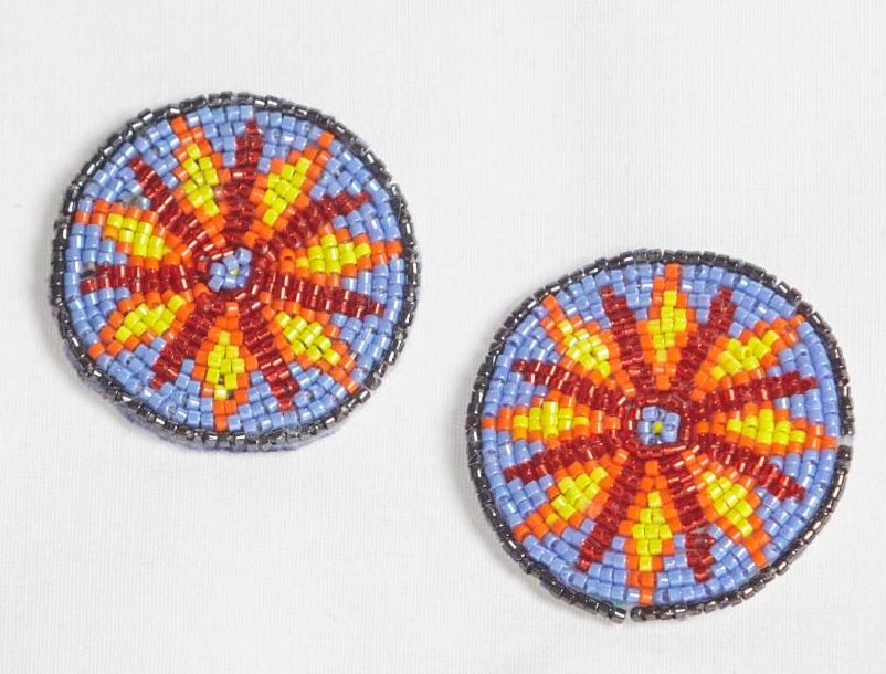 Colorful beaded medallions 
